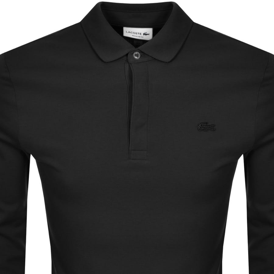 Alternative Image for ProductLacoste Long Sleeved Polo T Shirt Black2